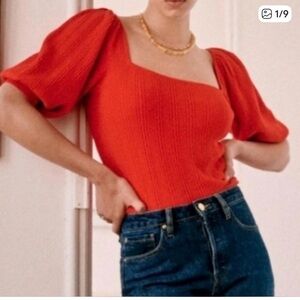 Sezane Red Alessia Top Women’s Small